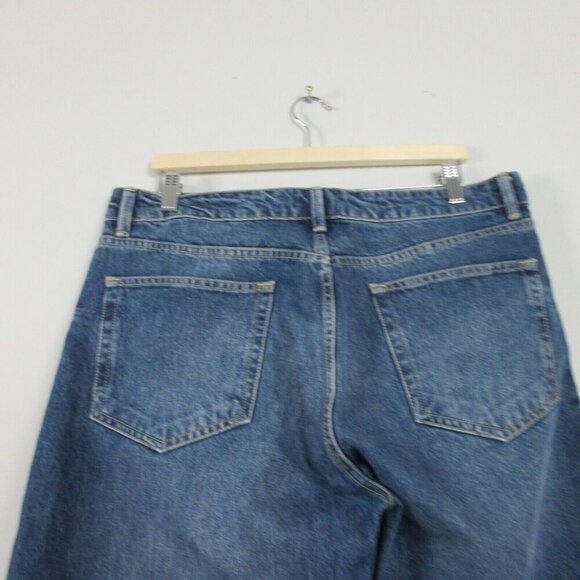 Raey Raw Hem Straight Leg Jeans Women's Size 30 Blue Button Fly Y2K Organic 758 - Picture 6 of 11